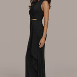 Wrap Ruffle Maxi Gown
