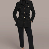Belted Military Blazer