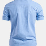 Stand Collar Short Sleeve Shirt