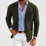 Button-Front Casual Blazer