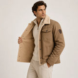 Men's Contrast Collar Utility Jacket