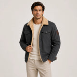 Men's Contrast Collar Utility Jacket
