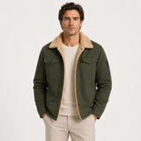 Men's Contrast Collar Utility Jacket