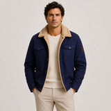 Men's Contrast Collar Utility Jacket