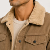 Men's Contrast Collar Utility Jacket
