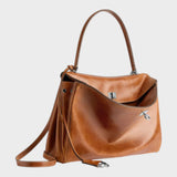 Minimalist Turn-Lock Flap Handbag