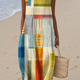 Geometric Art Print Midi Dress