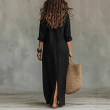 Flowy Long Shirt Dress
