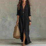 Flowy Long Shirt Dress