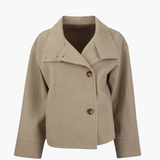 Stand Collar Single-Breasted Jacket