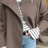 Stand Collar Single-Breasted Jacket
