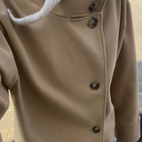 Stand Collar Single-Breasted Jacket