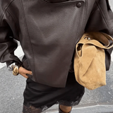 Relaxed Asymmetrical Zip-Up Jacket