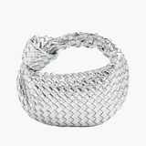 Knotted Handle Woven Mini Bag