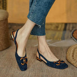 Adjustable Slingback Flat Sandals