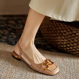 Adjustable Slingback Flat Sandals