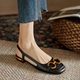 Adjustable Slingback Flat Sandals