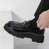 Metal-Buckle Lug Sole Loafers