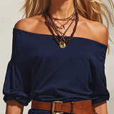 Women's Off-Shoulder Belted Top
