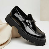 Metal-Buckle Lug Sole Loafers