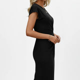 Knee-Length Gathered Waist Dress