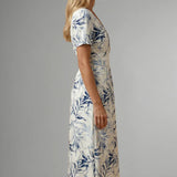 Floral Print V-Neck Midi Dress