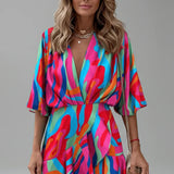 Batwing Tie-Waist Mini Dress