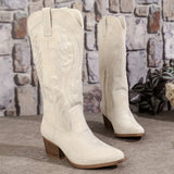 Mid-Calf Suede Cowboy Boots
