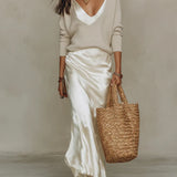 Two-Piece V-Neck Dress Set