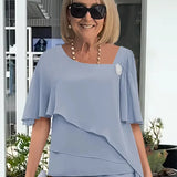 Cape Top and Trouser Two-Piece Set