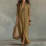 Flowy Long Shirt Dress