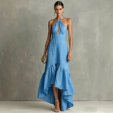 High-Low Halter Dress