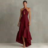 High-Low Halter Dress