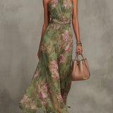 Floral Halter Neck Maxi