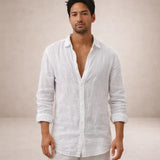 Men's Open Collar Long Sleeve Shirt