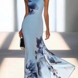 One-Shoulder Floral Maxi Dress