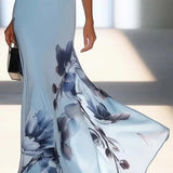 One-Shoulder Floral Maxi Dress