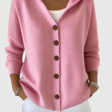 Button-Down Hooded Cardigan