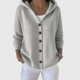 Button-Down Hooded Cardigan