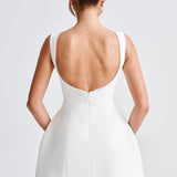 Pearl Bow Mini Dress