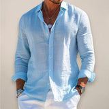 Casual Button-Front Point Collar Shirt