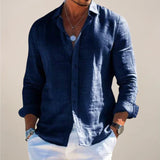 Casual Button-Front Point Collar Shirt