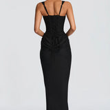 Lace-Up Corset Maxi Dress