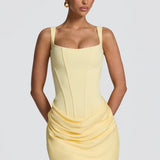 Lace-Up Corset Mini Dress
