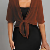 Sheer Tie-Front Cardigan