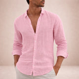 Men's Open Collar Long Sleeve Shirt