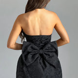 Strapless Bow Mini Dress