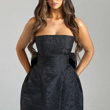 Strapless Bow Mini Dress