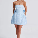 Strapless Bow Mini Dress