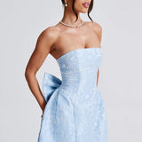 Strapless Bow Mini Dress